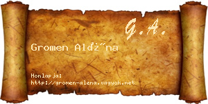 Gromen Aléna névjegykártya